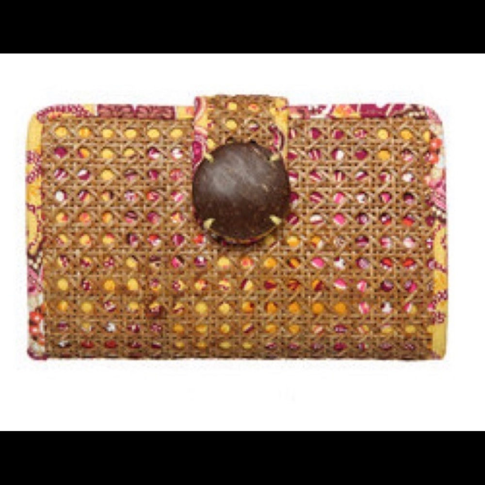 Vera Bradley Tiki Clutch in Bali Gold